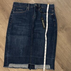 Blank NYC Dark Blue Denim Pencil Skirt